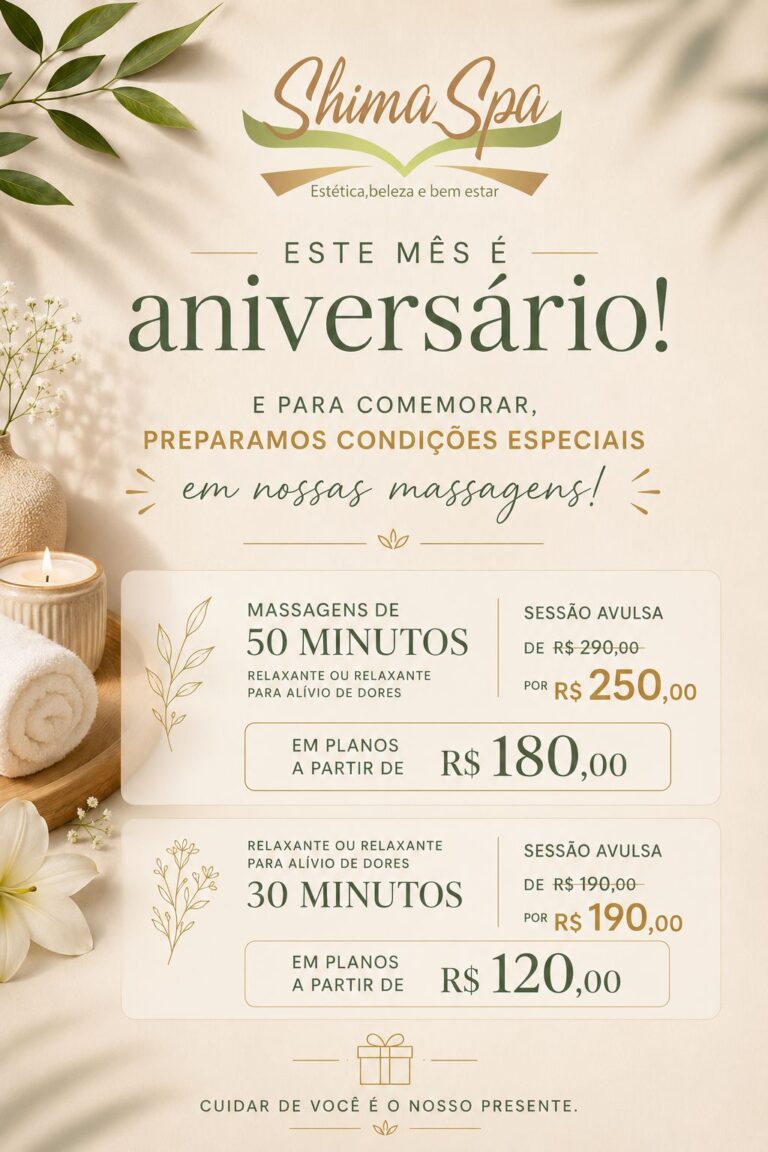 Mês de aniversário - Massagem
